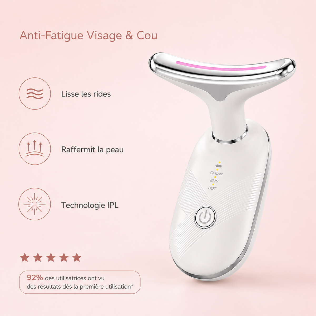 Appareil Anti-Fatigue Visage & Cou Lissant & Raffermissant