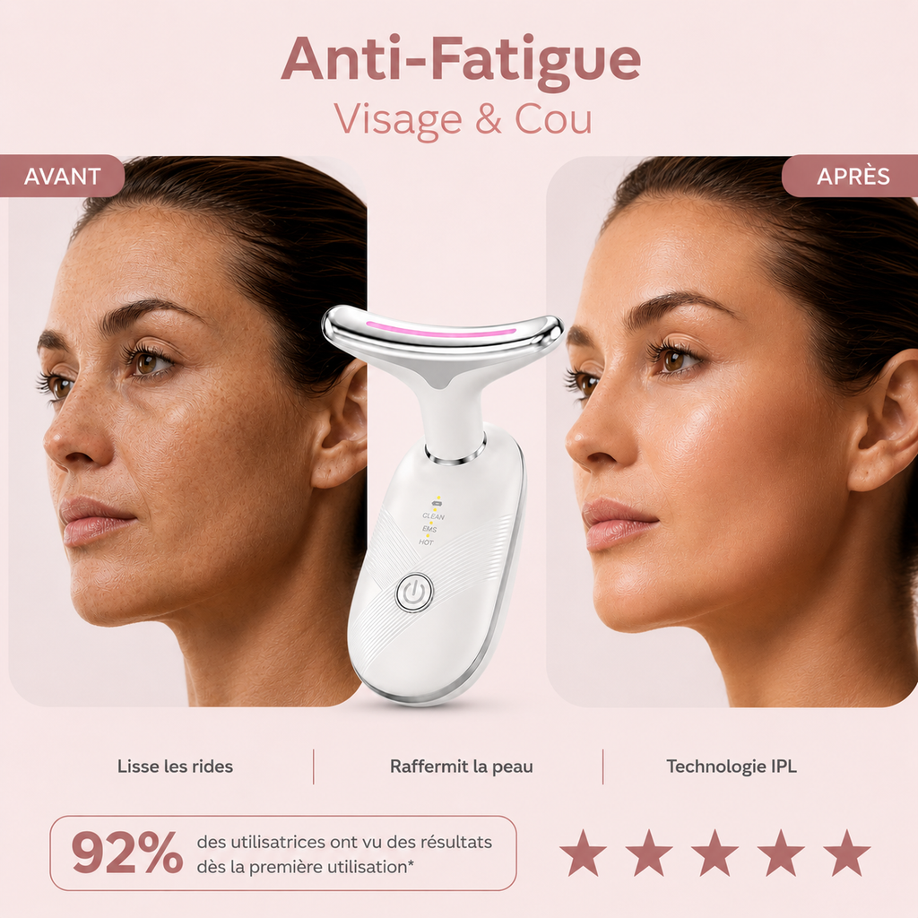 Appareil Anti-Fatigue Visage & Cou Lissant & Raffermissant