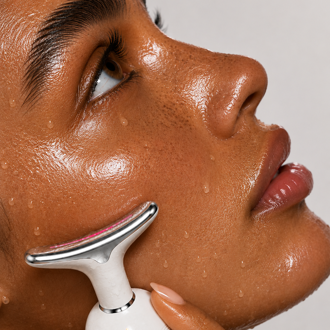 Appareil chauffant Anti-Fatigue Visage & Cou Lissant & Raffermissant