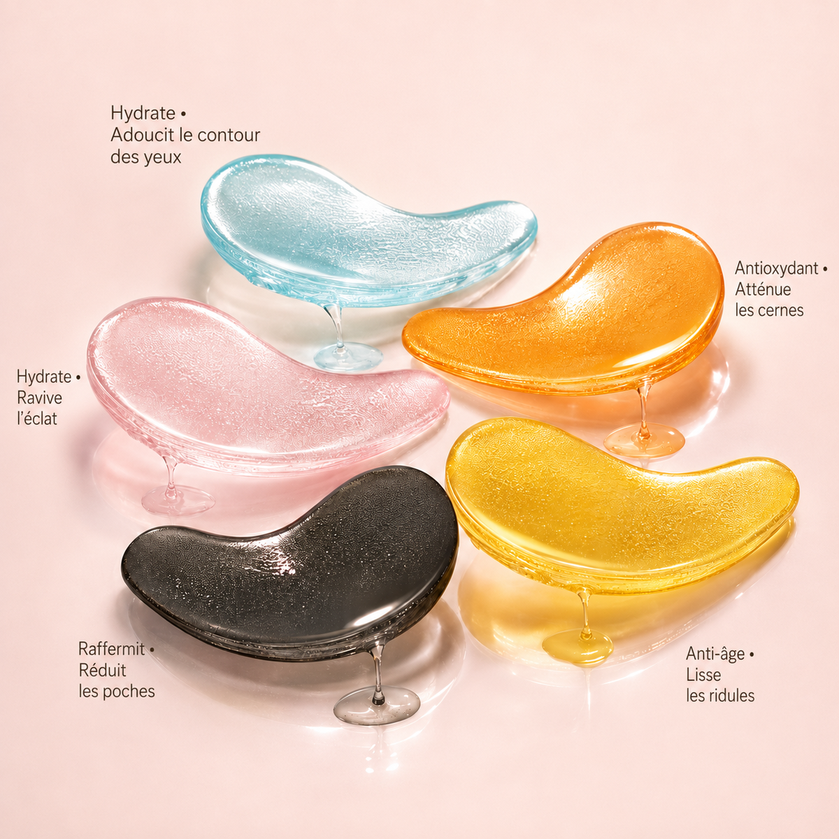 Patchs Hydrogel Contour des Yeux, Regard Reposé & Lumineux | 60 Paires