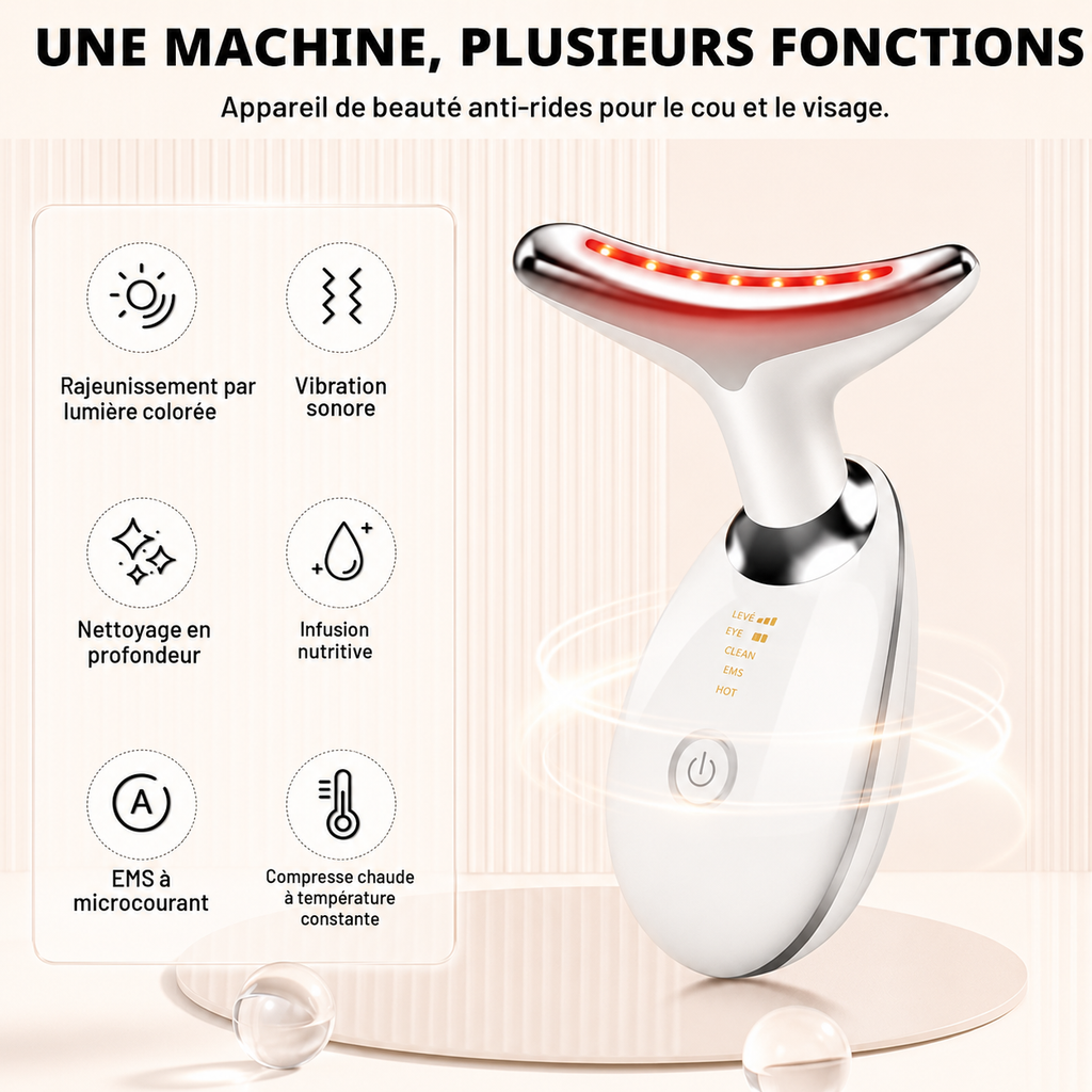 Appareil Liftant, Lissant & Raffermissant, Visage et Cou
